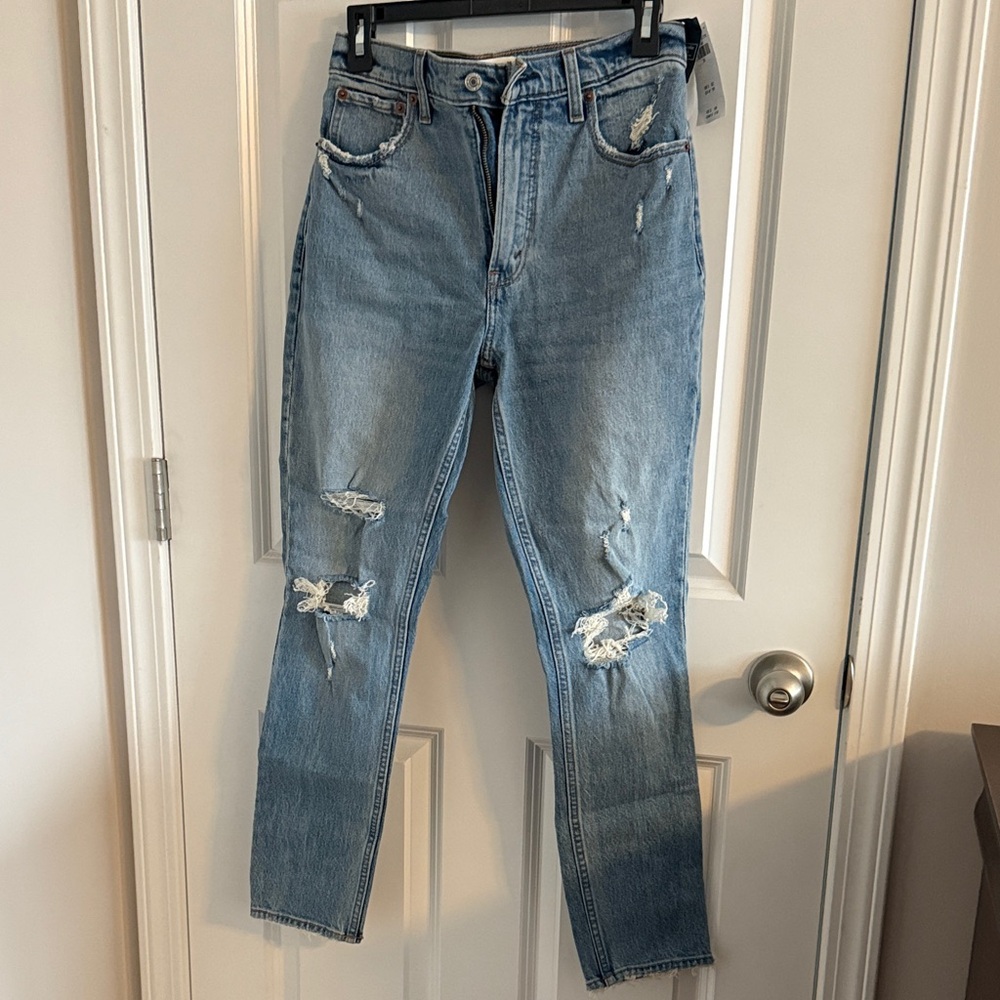 Abercrombie & Fitch Blue Straight Leg Jeans